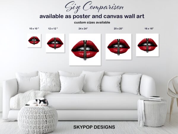 Zipped Lips Art