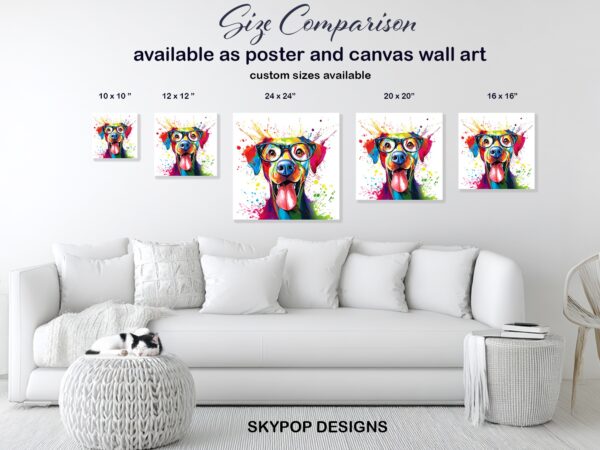 Colorful Dog Art