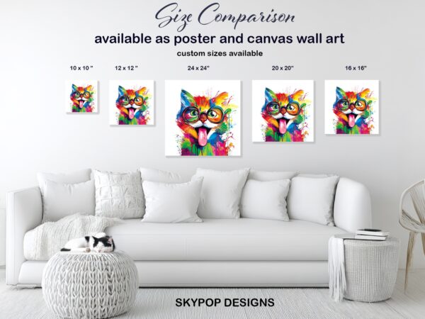 Colorful Cat Art