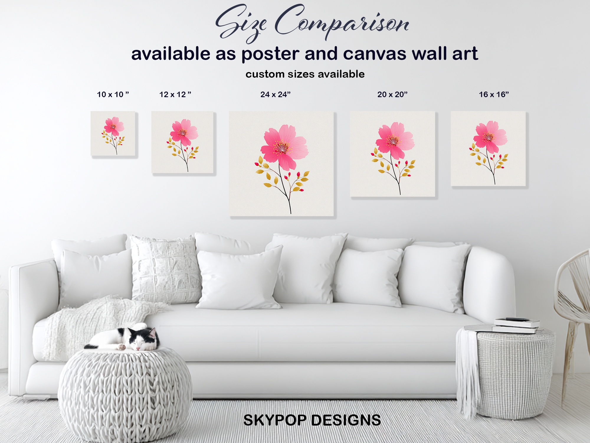 7.jpg Pink Cosmos Flower Art