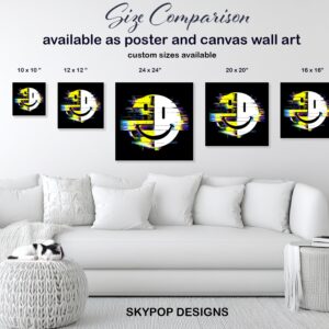 Glitch Smiley Face Art