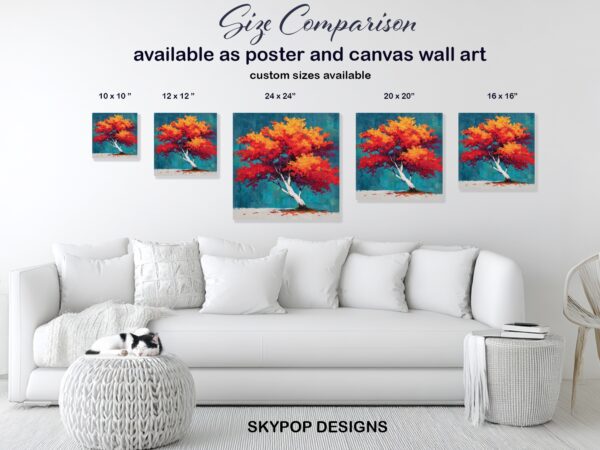 Autumn Blaze Tree Art
