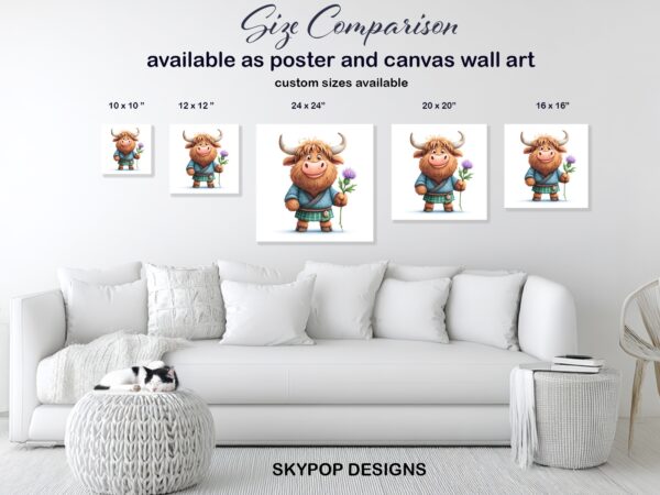 Highland Cow Art