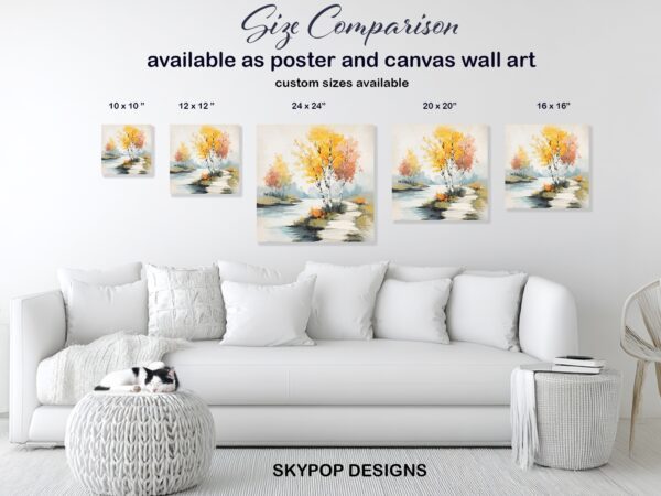 Autumn Birch Trees Art