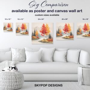 Autumn Birch Grove Art