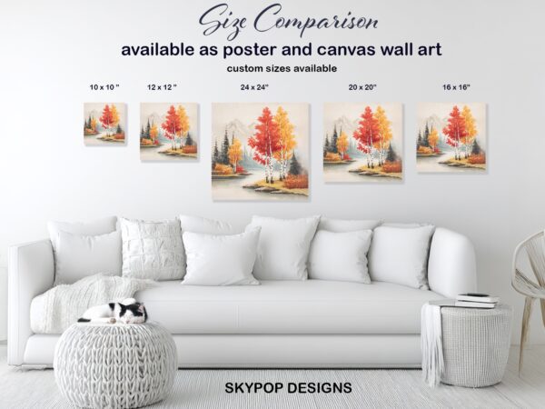 Autumn Birch Grove Art