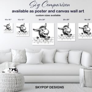 Donkey Peeking Art
