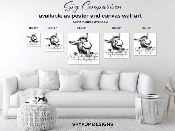 Donkey Peeking Art