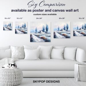 Winter Farmhouse Art
