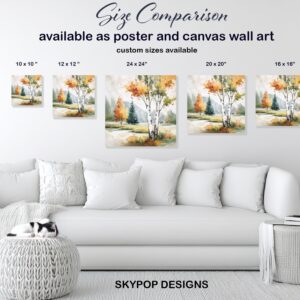 Autumn Birch Forest Art