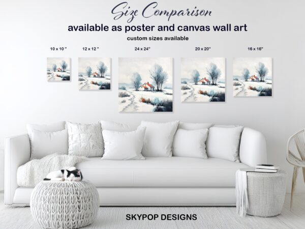 Winter Farmhouse Art