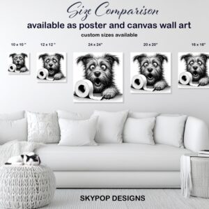 Yorkshire Terrier Toilet Paper Art