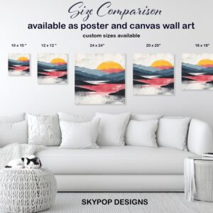 Sunset Mountain Lake Art
