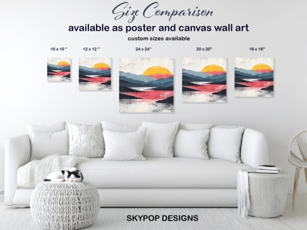 Sunset Mountain Lake Art