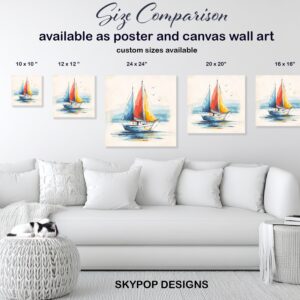 Colorful Sailboat Art