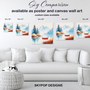 Misty Mountain Lake Art