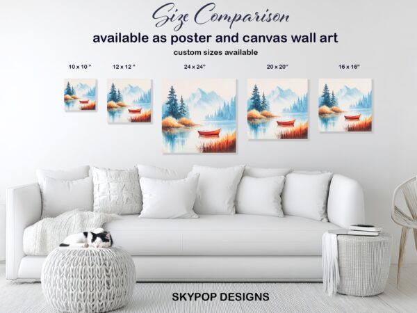 Misty Mountain Lake Art