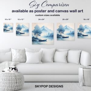 Serene Lake Mountain Art