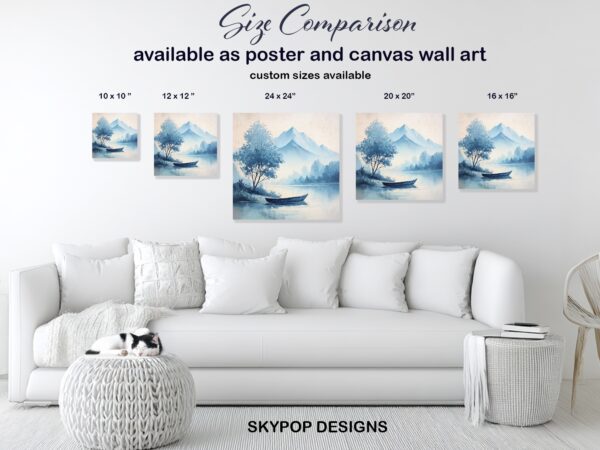 Serene Lake Mountain Art