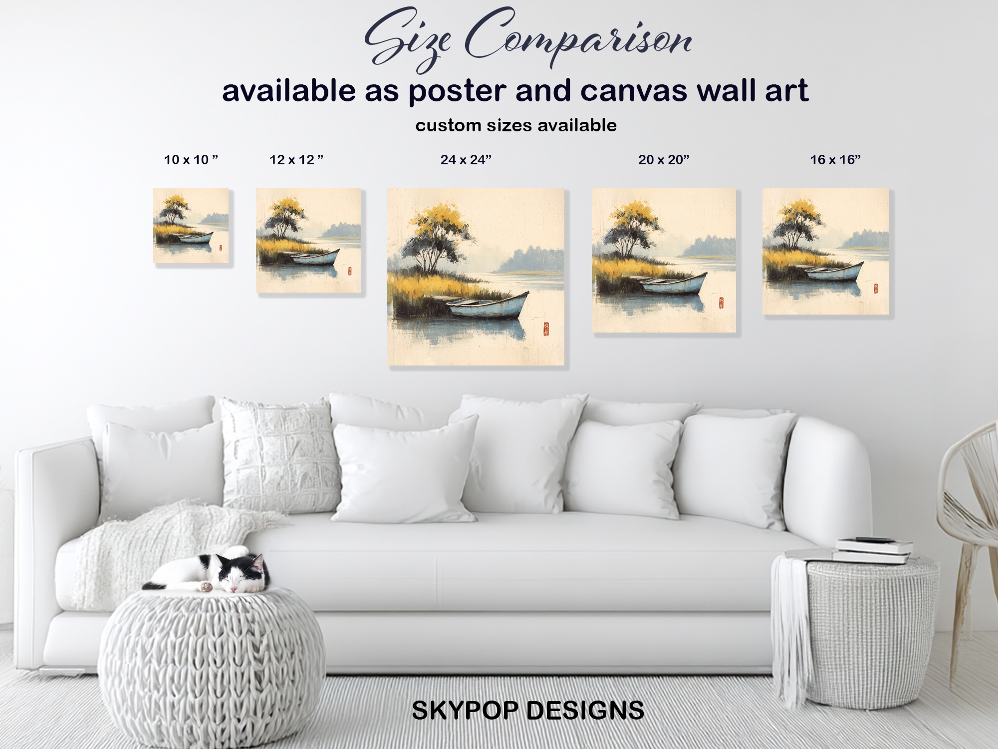 7.jpg Serene Lake Boat Art