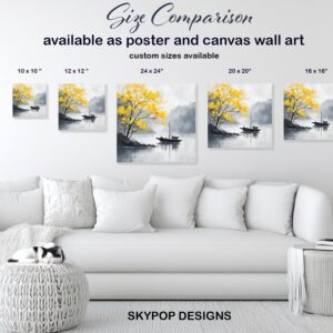 Yellow Tree Lake Art