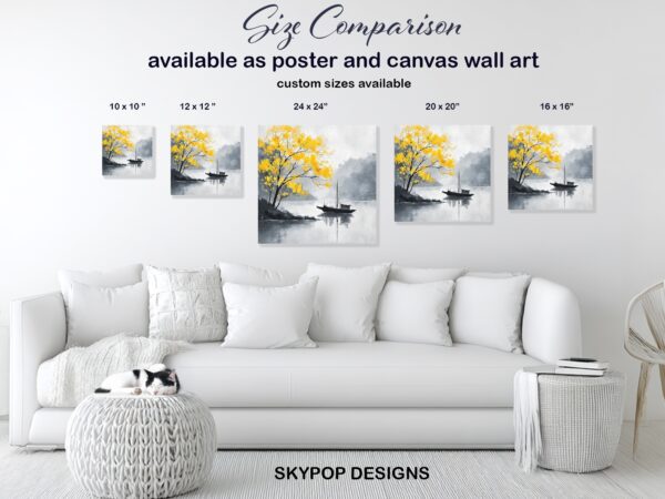 Yellow Tree Lake Art