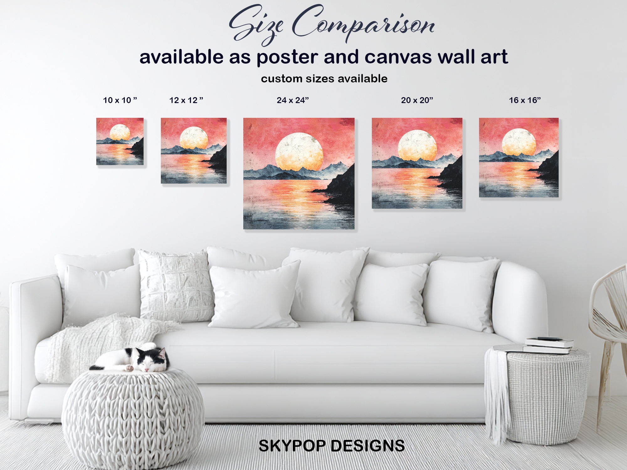 7.jpg Serene Sunset Mountain Lake Art