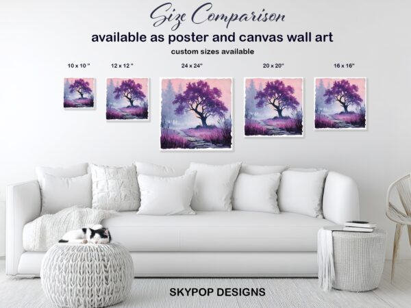 Purple Tree Art