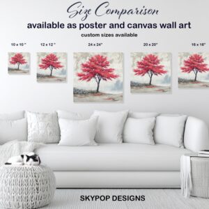 Red Maple Tree Art