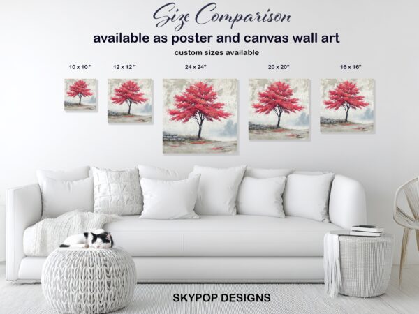 Red Maple Tree Art