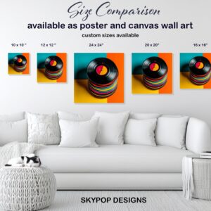 Vinyl Record Stack Art