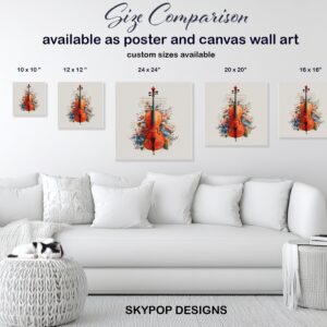 Violin Floral Symphony Art