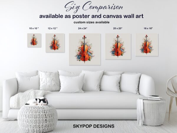 Violin Floral Symphony Art