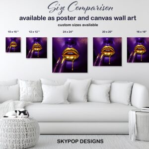 Golden Lips Art