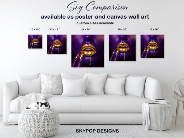 Golden Lips Art
