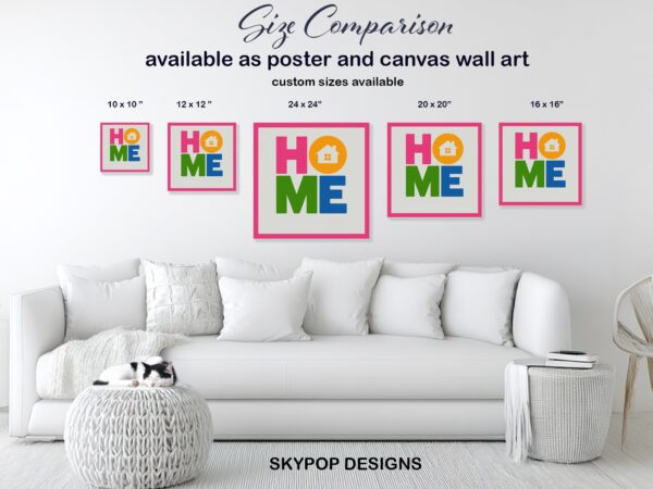 Colorful Home Typography Art