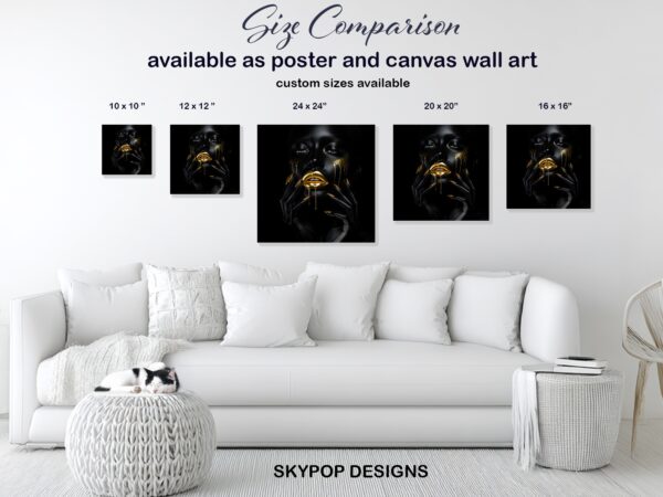 Golden Lips Art