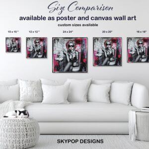 Glamorous Bathroom Diva Art