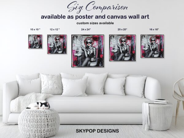 Glamorous Bathroom Diva Art