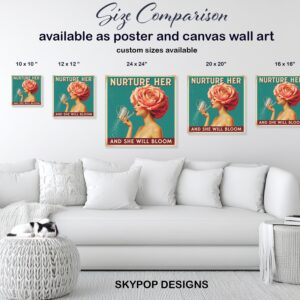 Nurturing Rose Woman Art