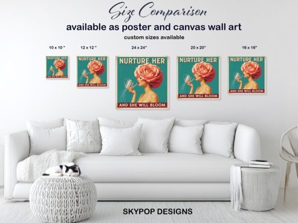 Nurturing Rose Woman Art