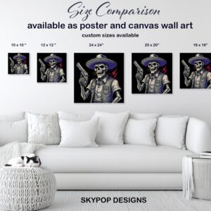 Gunslinger Skull Art
