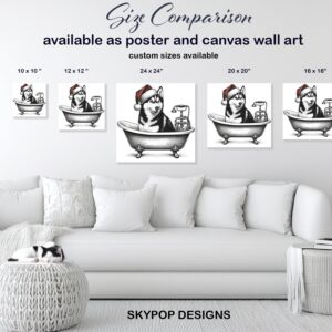 Siberian Husky Bath Art
