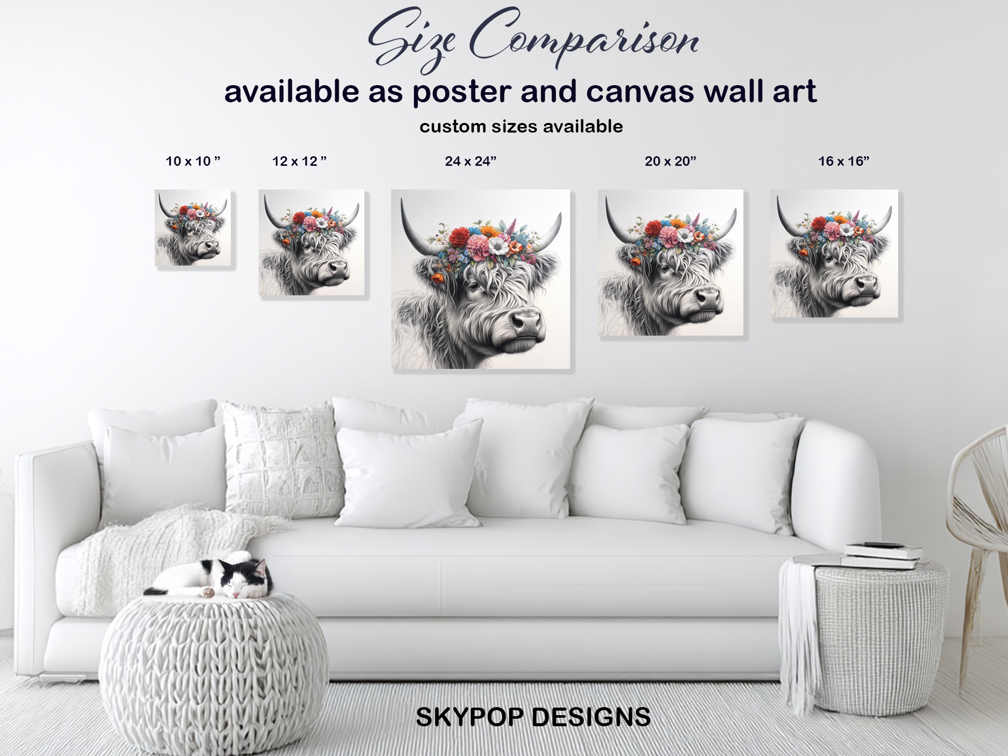 7.jpg Highland Cow Floral Crown Art