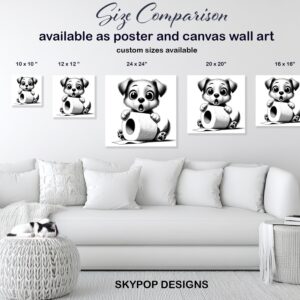 Puppy Toilet Paper Art