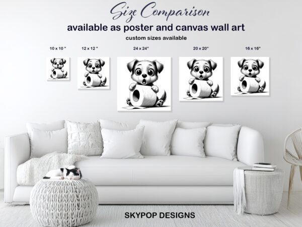 Puppy Toilet Paper Art