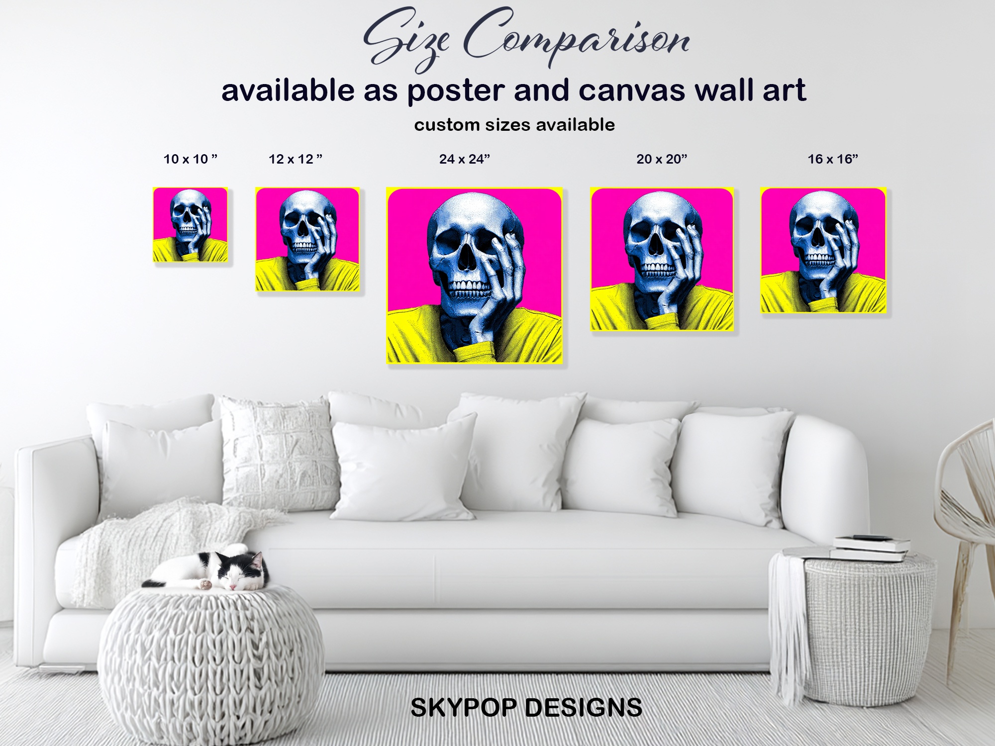 7.jpg Neon Skull Art
