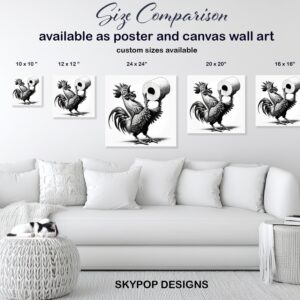 Rooster Toilet Paper Art