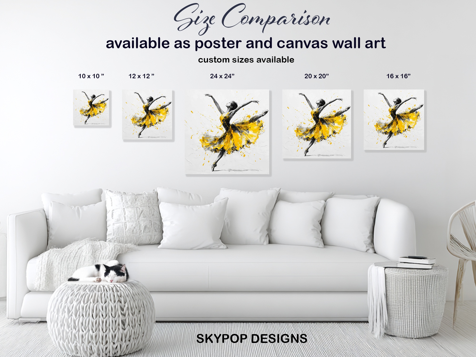 7.jpg Yellow Ballet Dancer Art
