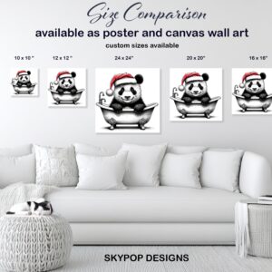 Panda Christmas Bath Art